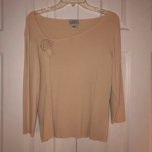 Loft beige top size large